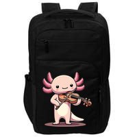 Cute Axolotl Playing Violin For Violinist Musical Orchestra Impact Tech Backpack