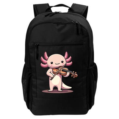 Cute Axolotl Playing Violin For Violinist Musical Orchestra Daily Commute Backpack