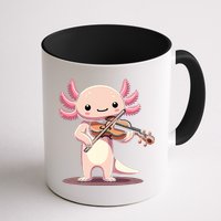 Cute Axolotl Playing Violin For Violinist Musical Orchestra Mug
