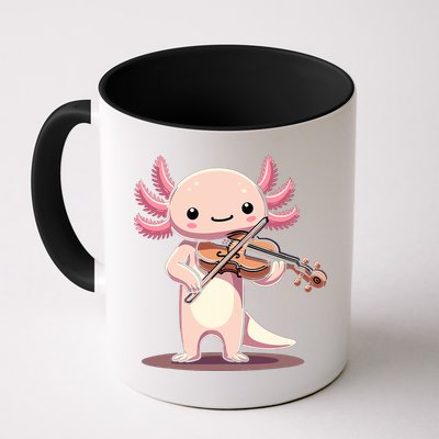 Cute Axolotl Playing Violin For Violinist Musical Orchestra Mug