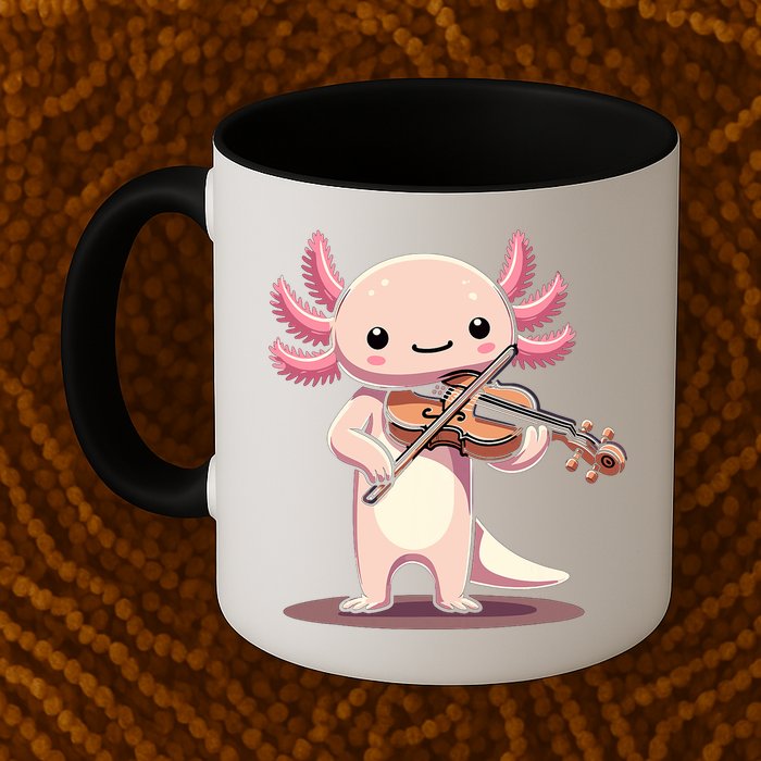 Cute Axolotl Playing Violin For Violinist Musical Orchestra Mug