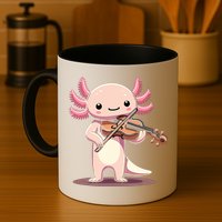 Cute Axolotl Playing Violin For Violinist Musical Orchestra Mug