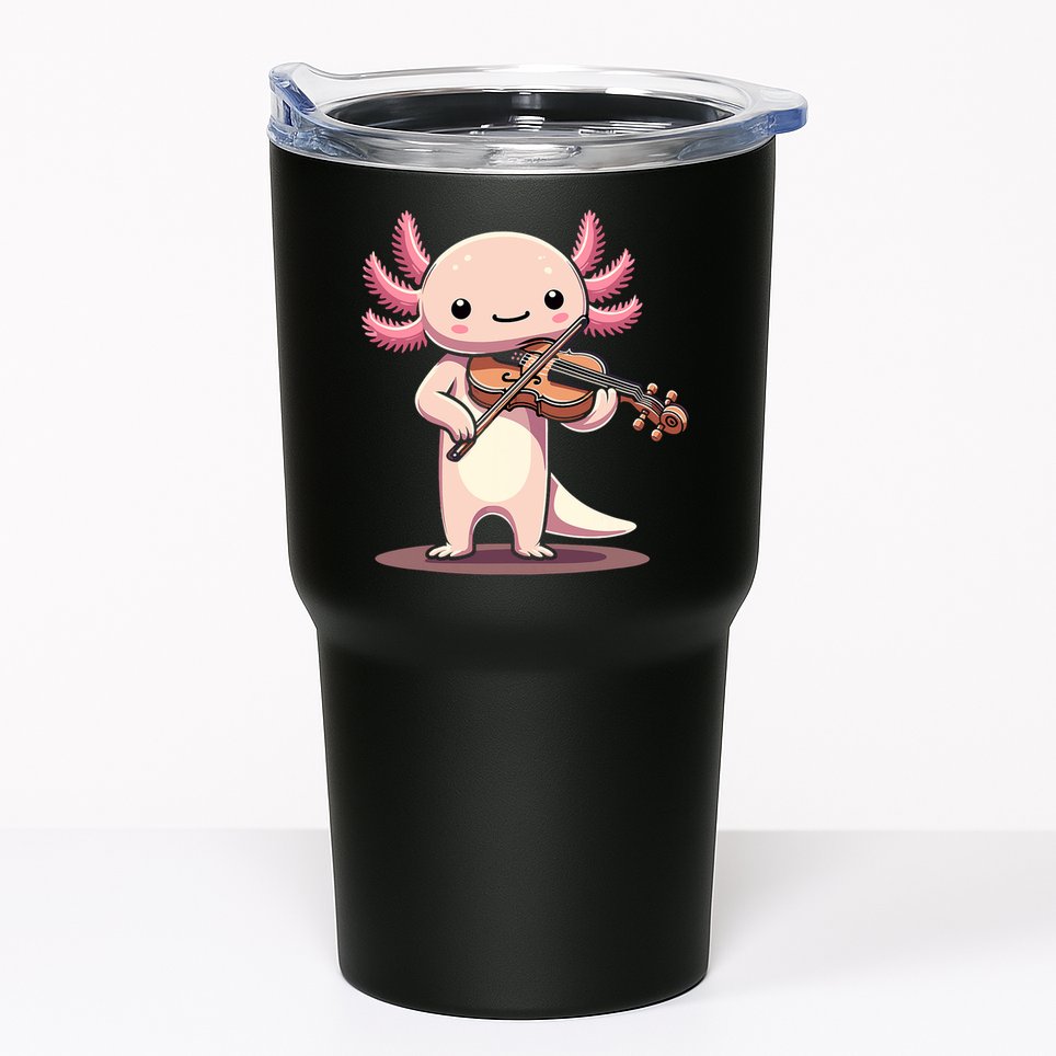 Cute Axolotl Playing Violin For Violinist Musical Orchestra Tumbler