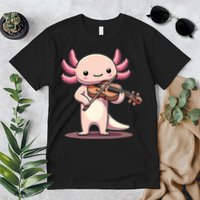 Cute Axolotl Playing Violin For Violinist Musical Orchestra Premium T-Shirt