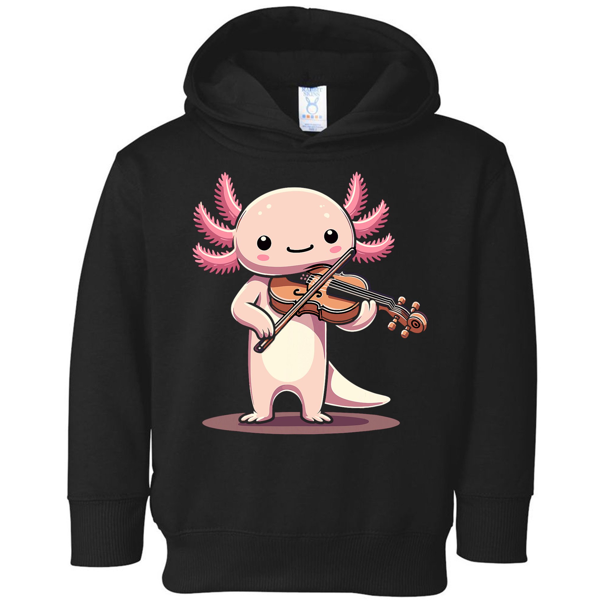 Cute Axolotl Playing Violin For Violinist Musical Orchestra Toddler Hoodie