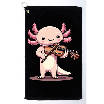 Cute Axolotl Playing Violin For Violinist Musical Orchestra Golf Towel