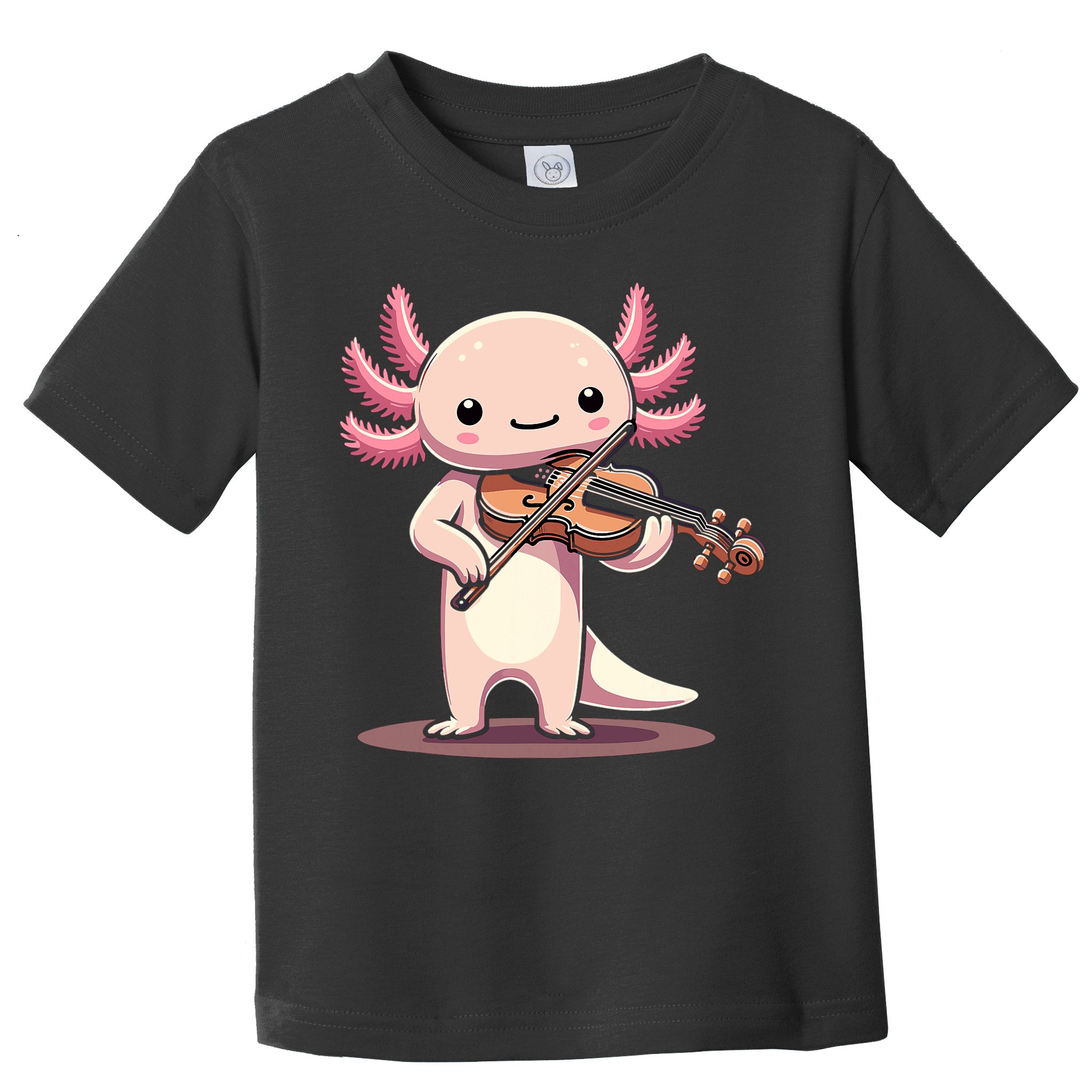Cute Axolotl Playing Violin For Violinist Musical Orchestra Toddler T-Shirt