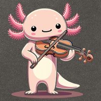Cute Axolotl Playing Violin For Violinist Musical Orchestra Cotton Canvas Backpack