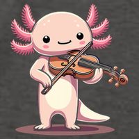 Cute Axolotl Playing Violin For Violinist Musical Orchestra Vector Backpack