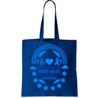 Child Abuse Prevention Month Awareness Peace Love Hope Tee Gift Tote Bag