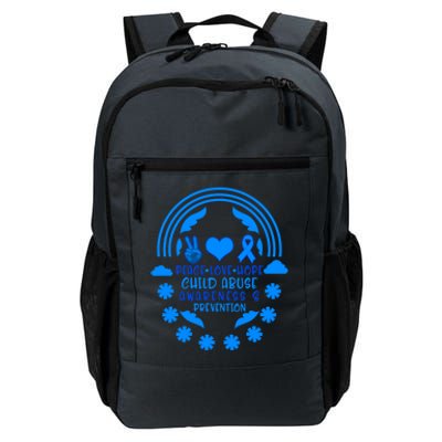 Child Abuse Prevention Month Awareness Peace Love Hope Tee Gift Daily Commute Backpack