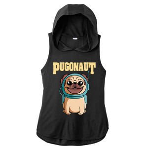 Cute Astronaut Pugonaut Space Pug Dog Great Gift Ladies PosiCharge Tri-Blend Wicking Draft Hoodie Tank