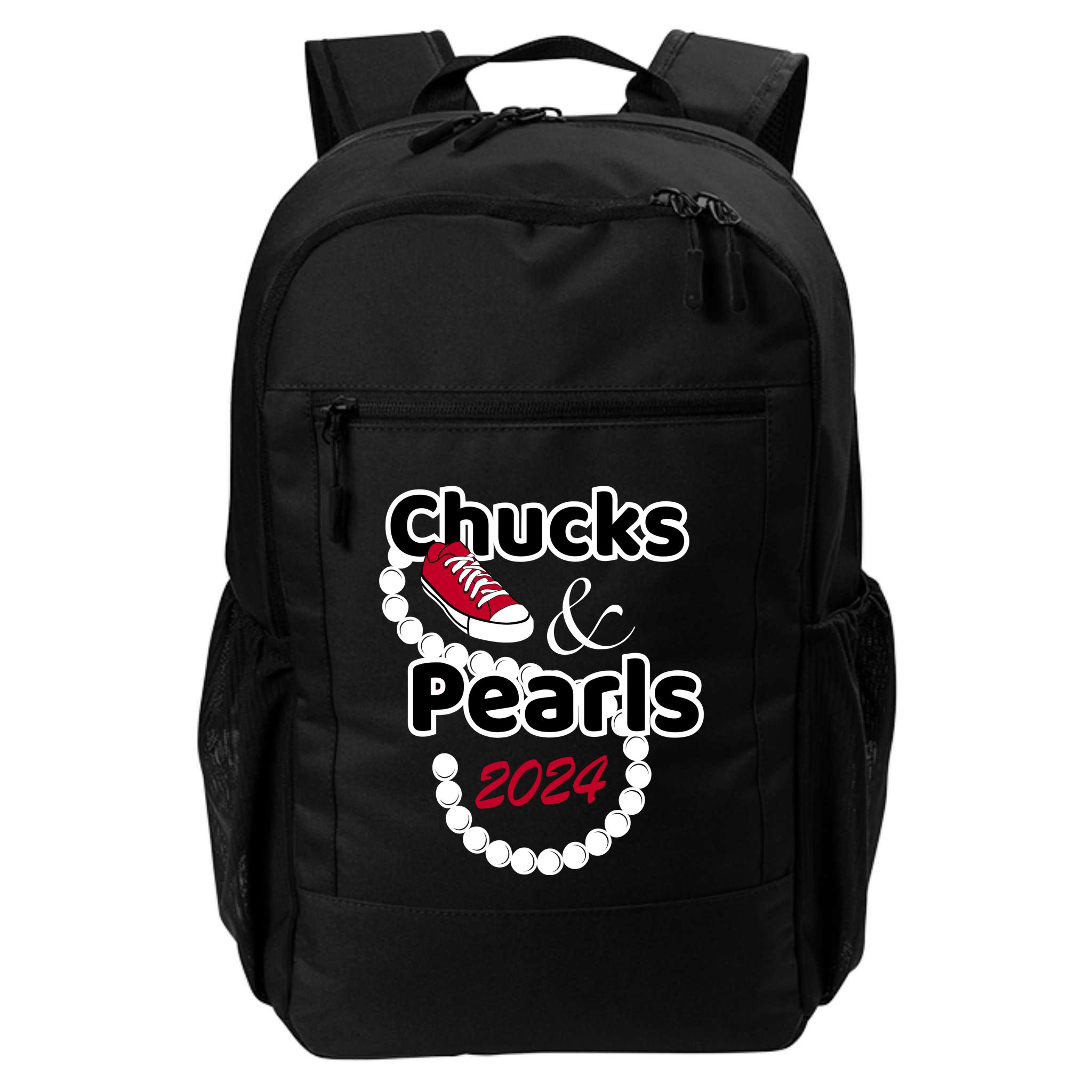 Chucks And Pearls Cute Wo 2024 Backpack