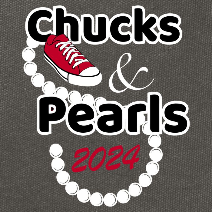 Chucks And Pearls Cute Wo 2024 Cotton Canvas Backpack