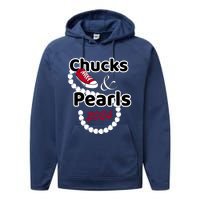 Chucks And Pearls Cute Wo 2024 Performance Fleece Hoodie