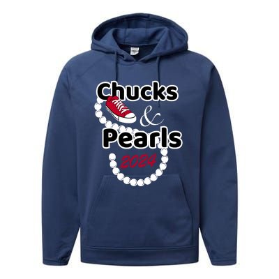 Chucks And Pearls Cute Wo 2024 Performance Fleece Hoodie