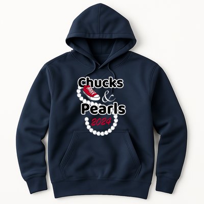Chucks And Pearls Cute Wo 2024 Hoodie