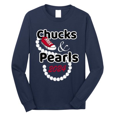 Chucks And Pearls Cute Wo 2024 Long Sleeve Shirt