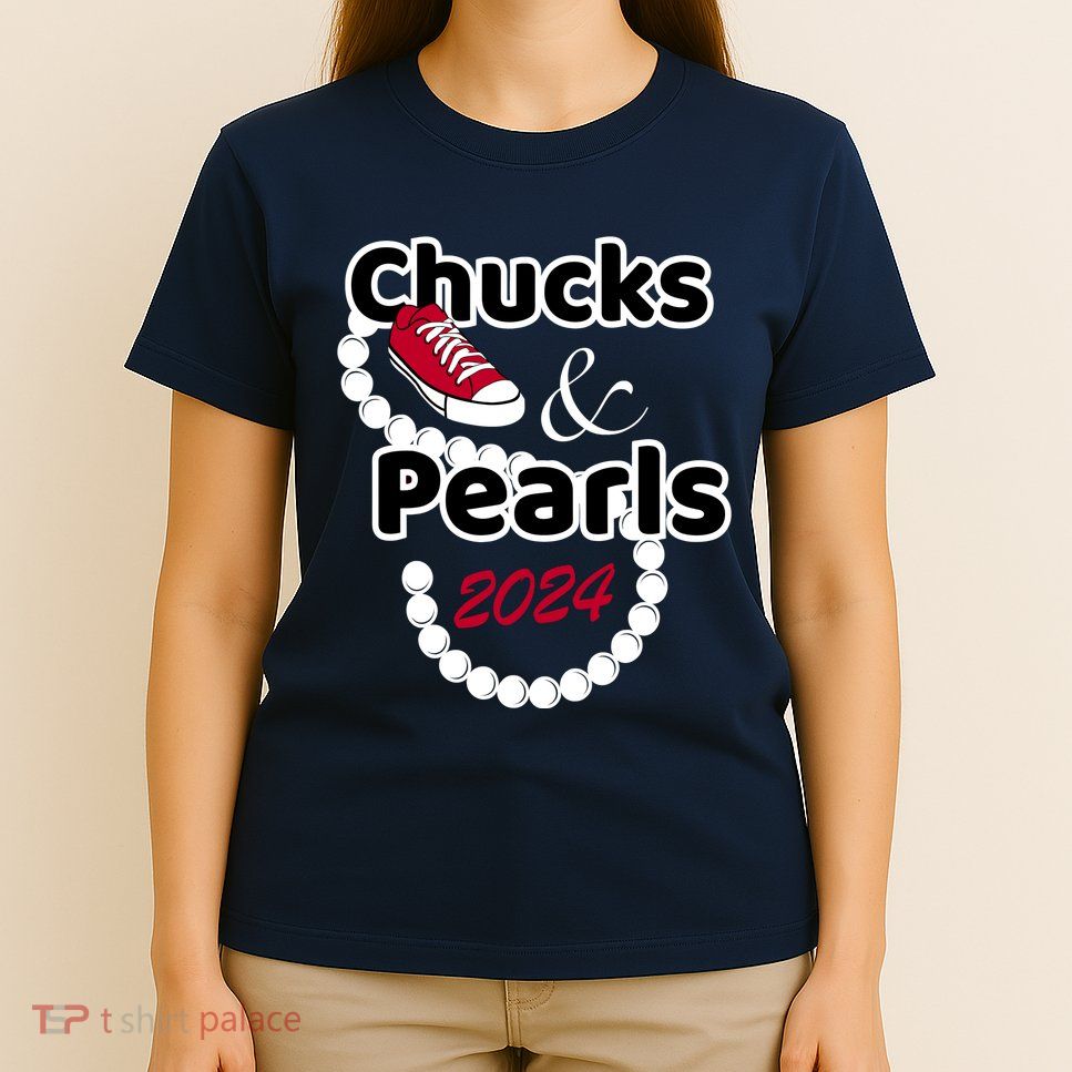 Chucks And Pearls Cute Wo 2024 T-Shirt