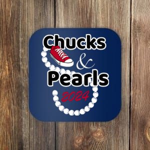 Chucks And Pearls Cute Wo 2024 Coaster