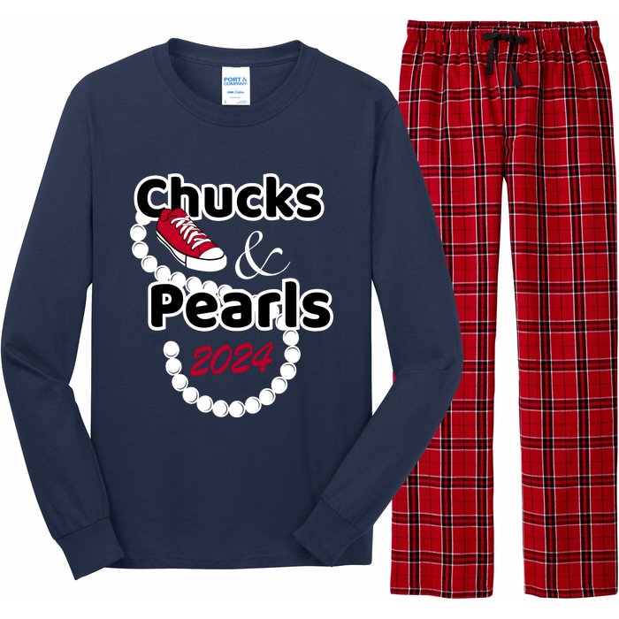 Chucks And Pearls Cute Wo 2024 Long Sleeve Pajama Set