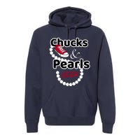 Chucks And Pearls Cute Wo 2024 Premium Hoodie