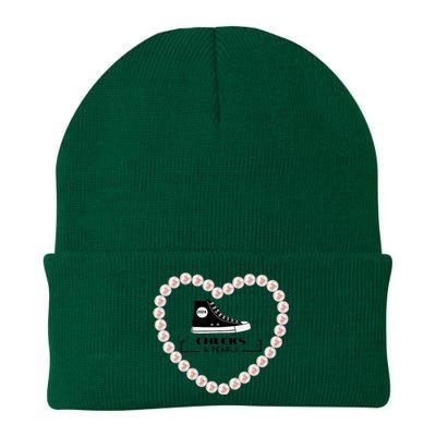 Chucks And Pearls 2024 V Neck Knit Cap Winter Beanie