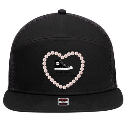 Chucks And Pearls 2024 V Neck 7 Panel Mesh Trucker Snapback Hat