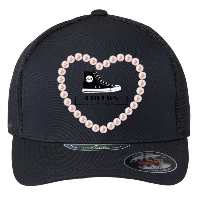 Chucks And Pearls 2024 V Neck Flexfit Unipanel Trucker Cap