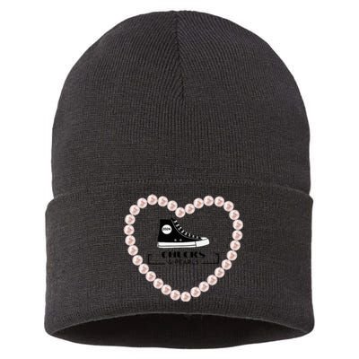 Chucks And Pearls 2024 V Neck Sustainable Knit Beanie