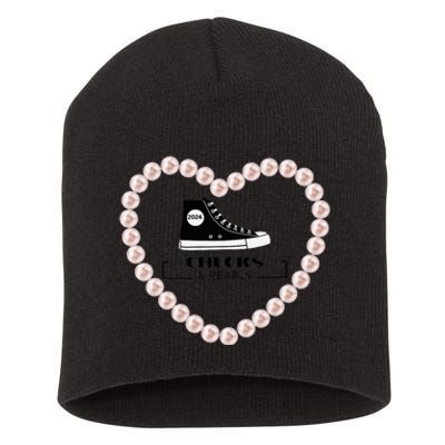 Chucks And Pearls 2024 V Neck Short Acrylic Beanie