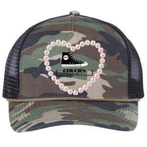 Chucks And Pearls 2024 V Neck Retro Rope Trucker Hat Cap