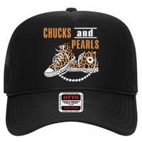 Chucks And Pearls Gift High Crown Mesh Back Trucker Hat