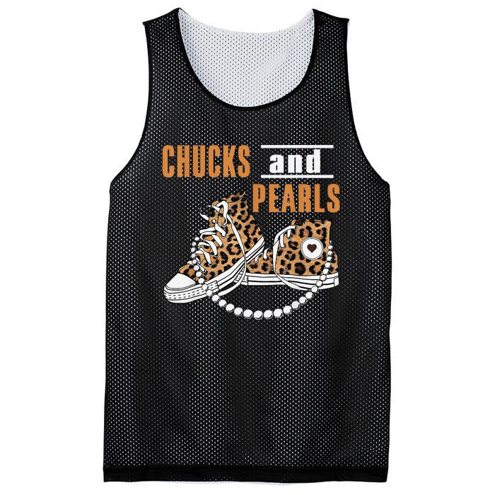 Chucks And Pearls Gift Mesh Reversible Basketball Jersey Tank