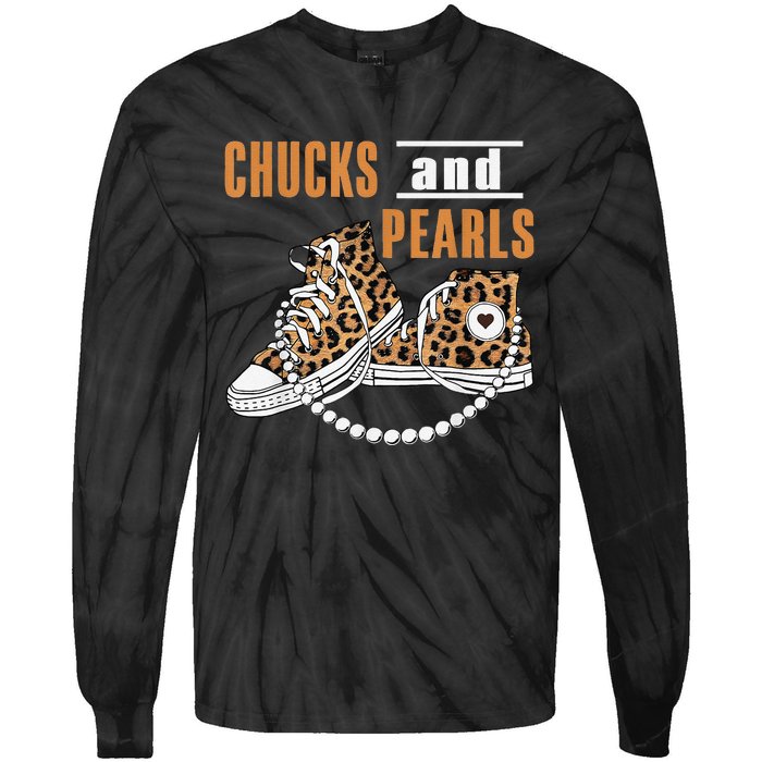 Chucks And Pearls Gift Tie-Dye Long Sleeve Shirt