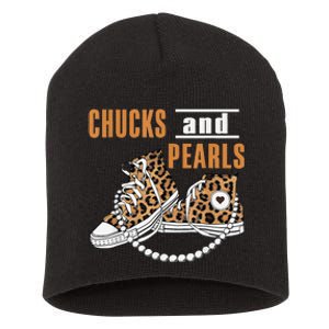 Chucks And Pearls Gift Short Acrylic Beanie