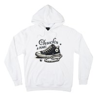 Chucks And Pearls IM With Her Kamala 2024 Retro Vintage Hoodie