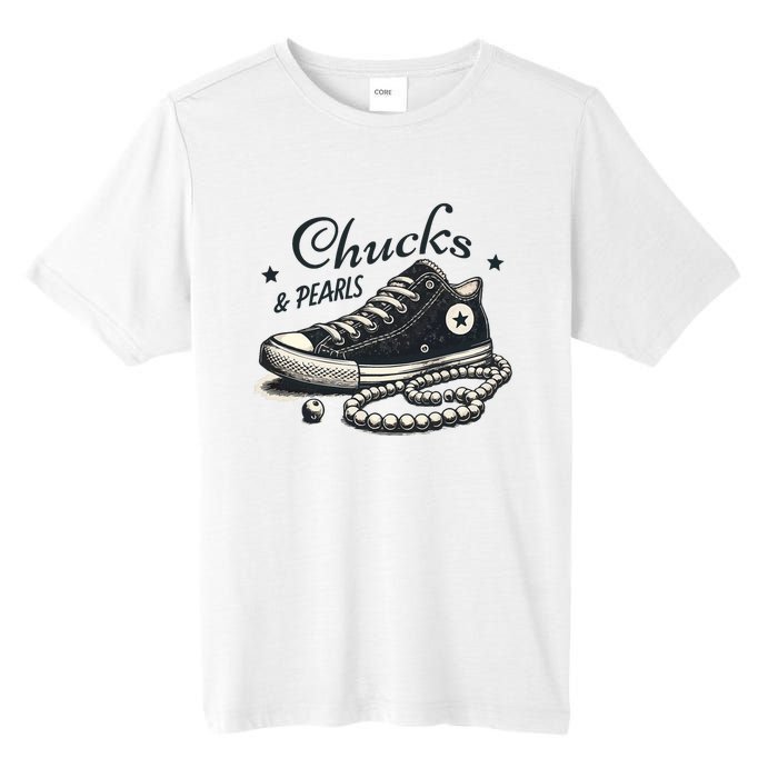 Chucks And Pearls IM With Her Kamala 2024 Retro Vintage Tall Fusion ChromaSoft Performance T-Shirt