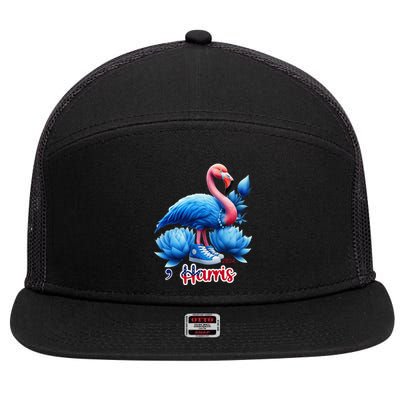 Chucks And Pearls Flamingo Harris 7 Panel Mesh Trucker Snapback Hat