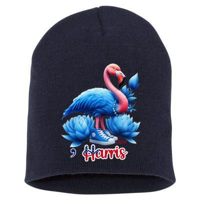 Chucks And Pearls Flamingo Harris Short Acrylic Beanie