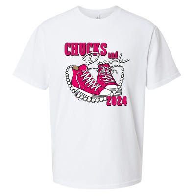 Chucks And Pearls IM With Her Kamala 2024 Sueded Cloud Jersey T-Shirt