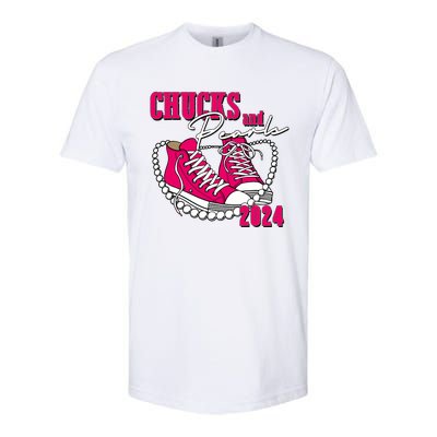 Chucks And Pearls IM With Her Kamala 2024 Softstyle CVC T-Shirt