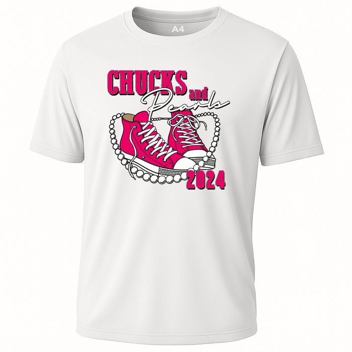 Chucks And Pearls IM With Her Kamala 2024 Cooling Performance Crew T-Shirt