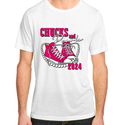 Chucks And Pearls IM With Her Kamala 2024 Adult ChromaSoft Performance T-Shirt