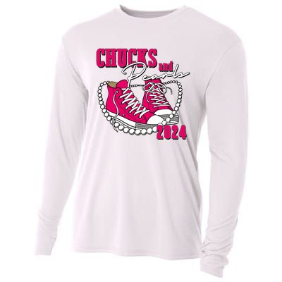 Chucks And Pearls IM With Her Kamala 2024 Cooling Performance Long Sleeve Crew