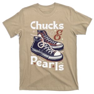 Chucks And Pearls Kamala 2024 Election T-Shirt