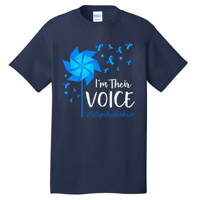 Child Abuse Prevention Awareness IM Their Voice Pinwheel Tall T-Shirt