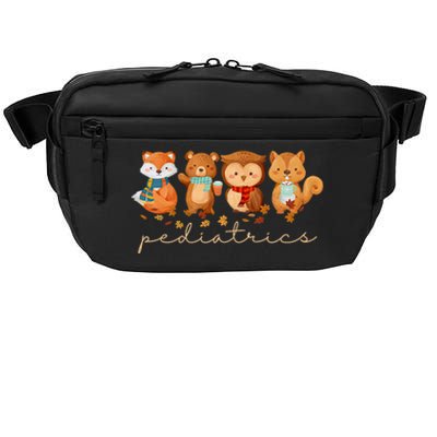 Cute Animals Pediatric Nurse Leaves Fall Thanksgiving Peds Crossbody Pack