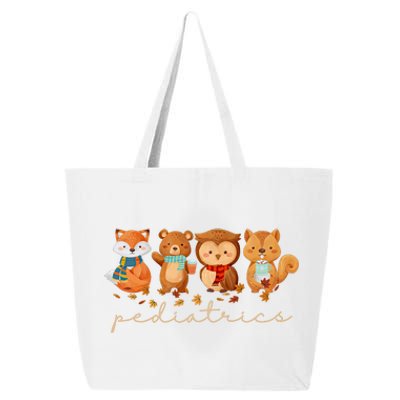 Cute Animals Pediatric Nurse Leaves Fall Thanksgiving Peds 25L Jumbo Tote