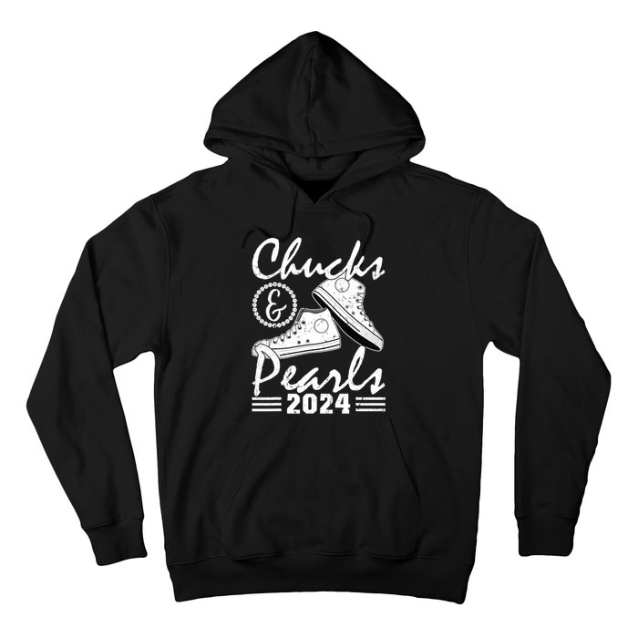 Chucks And Pearls Kamala Harris 2024 Usa Election 2024 Hoodie